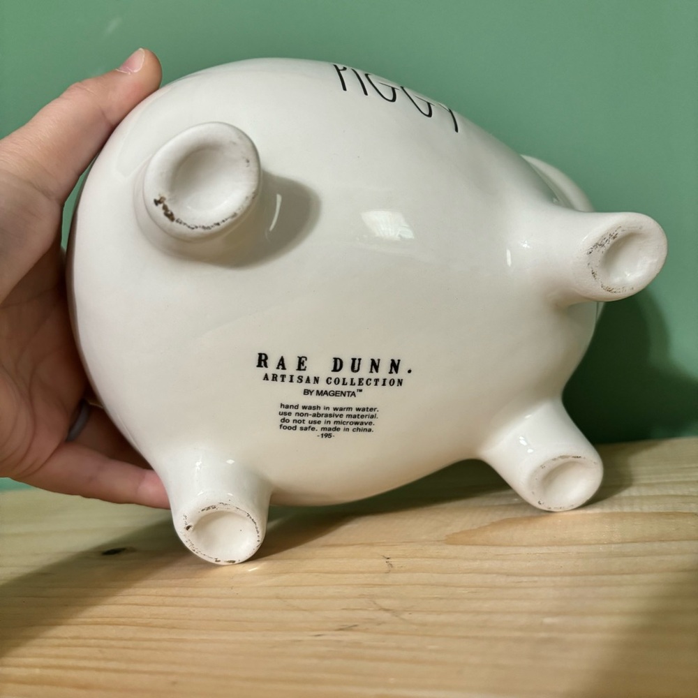 NEW Rae Dunn Little Piggy Pig Canister Country Kitchen Decor White Pig - Picture 4 of 7